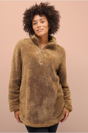 Ellos Collection Collegegenser i fleece Brun