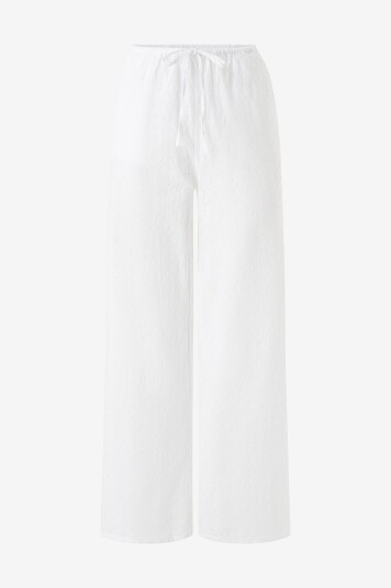 Gina Tricot Bukser Broderie Anglaise Trousers Hvit