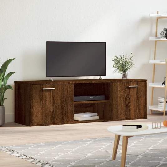 TV-benk brun eik 120x34x37 cm konstruert tre 8720845921767