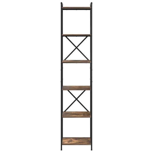 Bokhylle Røkt eik 40 x 30 x 188 cm Konstruert tre