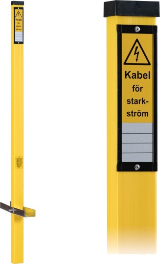 Hammarprodukter 668293 Kabelmarkeringsstolpe Inkl. Skilt