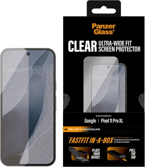 PanzerGlass Screen Protector Google Pixel 11 Pro XL | Ultra-Wide Fit w. FASTFIT IN-A-BOX