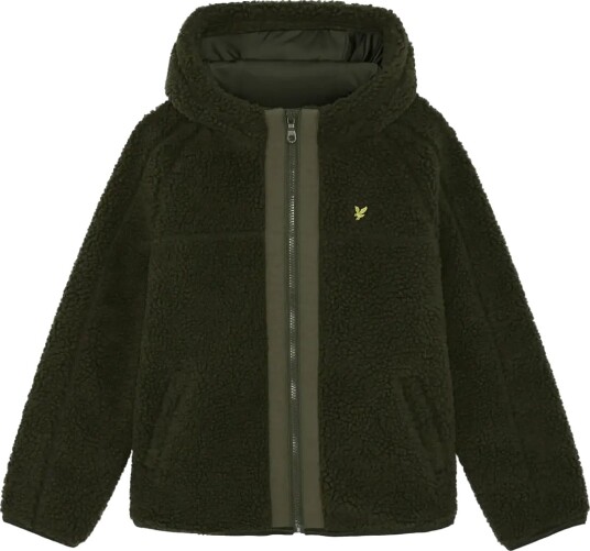 Lyle & Scott Hooded Sherpa Fleece Jacket Green 164 170