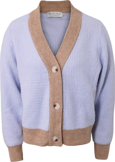 Hound Cardigan Strikk Rib Lilla/Beige Hound 12 år 152 Cardigan Blå
