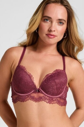 Hunkemöller Polstret BH Med Bøyle og Lang Linje Naomi Lilla
