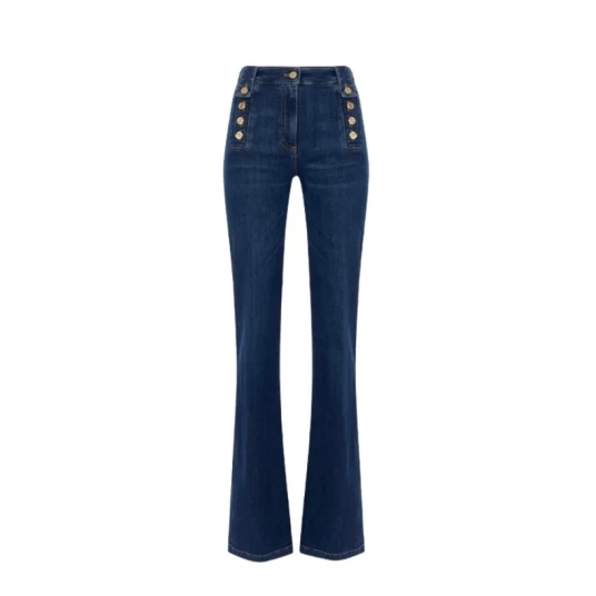 Elisabetta Franchi Dame Jeans Blå W26,
