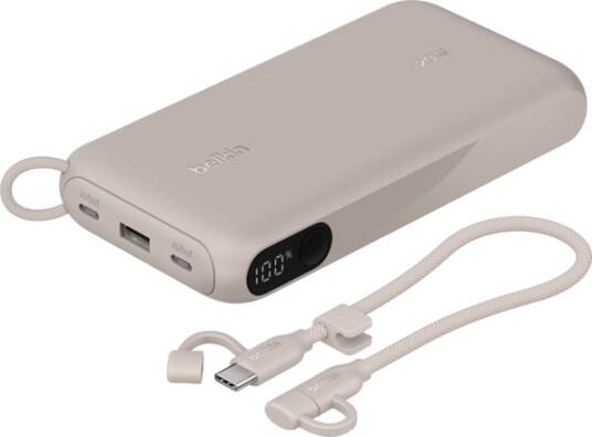 Belkin BoostCharge 20000mAh Powerbank med display Sand