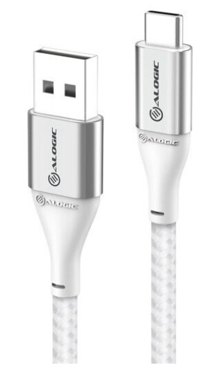 ALOGIC Super Ultra USB-C til USB oplader kabel, Lengde 1,5 meter, Farge Sølv
