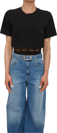 Twinset Dame Topper Svart L,