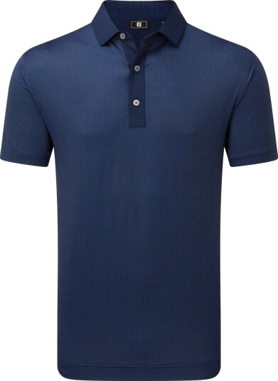 FootJoy Tailor Texture Lisle Golf pologenser herre Navy Tonal XXX Large