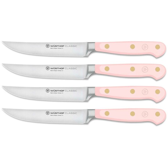 Wüsthof Wüsthof Classic Colour Biffkniver 4 pk Pink Himalayan Salt Wüsthof Wüsthof Classic Colour Biffkniver 4 pk Pink Himalayan Salt