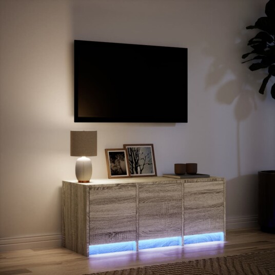 TV-benk med LED sonoma eik 97x34x40 cm konstruert tre 852238 TV-benk med LED sonoma eik 97x34x40 cm konstruert tre 852238