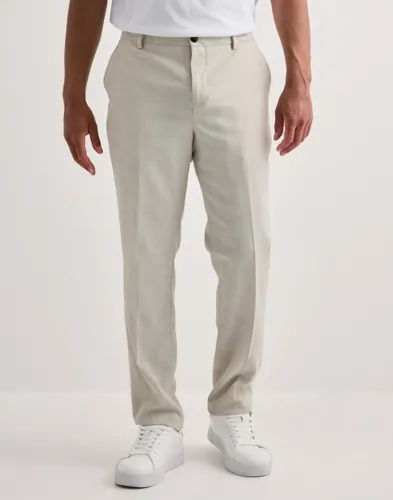 Selected Men Slhslim Oasis Linen Trs Noos Linbukser Beige