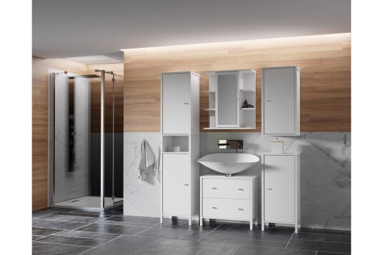 Elsassona Servantskap 35x64 cm 2 Skuffer   Hvit