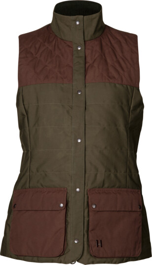 Härkila Women's Retrieve Waistcoat Dark Warm Olive/Burgundy 36, Dark warm olive/Burgundy