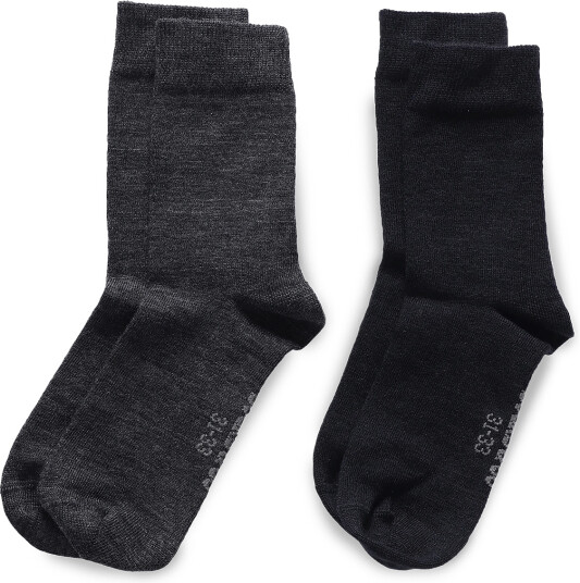 Alpacasocks&Co Merino Lifestyle Kids 2 Pack   Grey   31 33