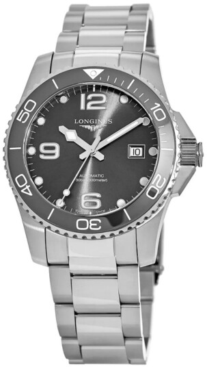 Longines Herreklokke L3.781.4.76.6 Hydroconquest Grå/Stål Ø41 mm