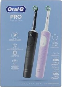 Oral-B Vitality Pro D103 Duo Elektrisk Tannbørste Svart/Fiolett