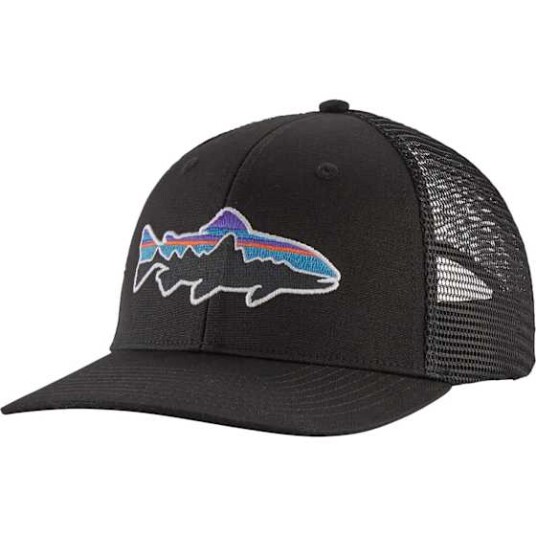 Patagonia Fitz Roy Trout Trucker Hat Black Patagonia Fitz Roy Trout Trucker Hat Black