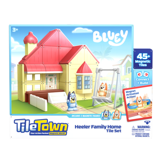 Bluey Tile Town Bluey Heeler House Magnetsett 46 Brikker Bluey Tile Town Bluey Heeler House Magnetsett 46 Brikker