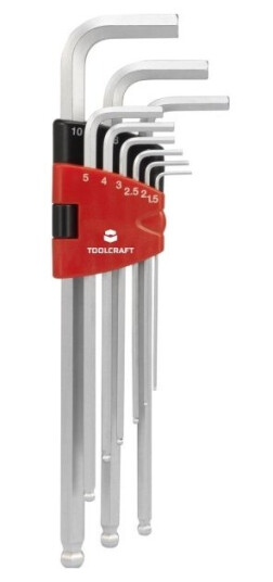 Toolcraft Unbrako Vinkelskruetrækker-Sæt 9 Dele