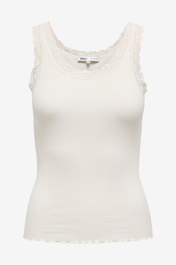 Only Undertøystopp onlSara Sharai Lace Tank Top Jrs Hvit