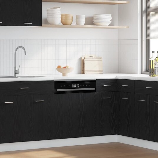 Oppvaskmaskin panel "Lyon" svart eik 60x1,5x67 cm Oppvaskmaskin panel "Lyon" svart eik 60x1,5x67 cm
