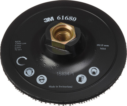 3M Støtteskive Dh-Ac M/ Sentrering Ø115x22 Mm M14 Klebende Scotch Brite (Gn-0301-0450-1 / 61680)