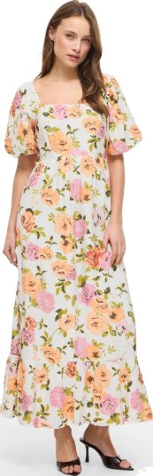 Vila Viflola Square Neck 2/4 Ankle Dress/Dc/R Orange 36 Vila Viflola Square Neck 2/4 Ankle Dress/Dc/R Orange 36