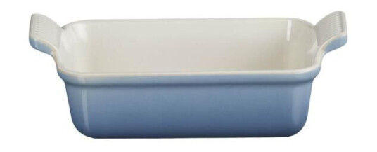 Le Creuset Heritage rektangulært fat 19x24 cm chambray