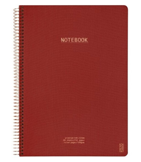 Notesbog Kozo A4 Premium Bric Linieret 80 Sider 100G 6 Stk.