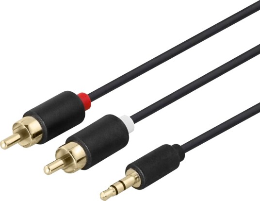 Deltaco Lydkabel Rca X 2 Hann Til 3,5 Mm Stereo Hann 3 M Svart Deltaco Lydkabel Rca X 2 Hann Til 3,5 Mm Stereo Hann 3 M Svart
