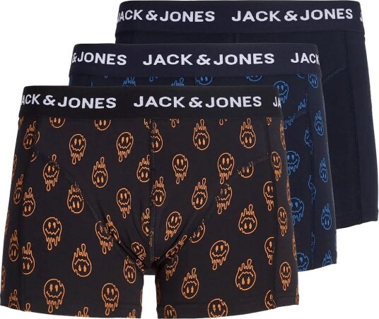Jack & Jones Jacdale Smiley Trunks 3 Pack Sn Black L