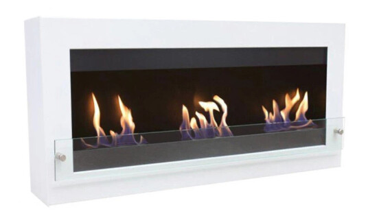 Scandiflames XL Biopeis til vegg Hvit Hvit