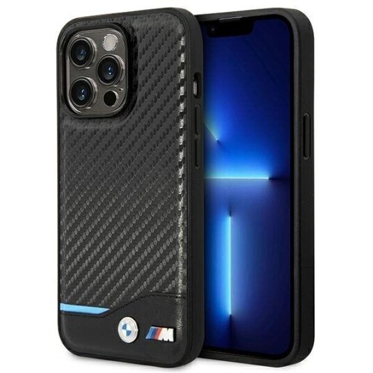 BMW Mobildeksel iPhone 14 Pro Carbon Effekt Svart BMW Mobildeksel iPhone 14 Pro Carbon Effekt Svart