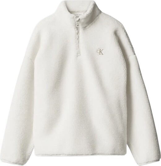 Calvin Klein Sherpa Half Zip Cream 164 x 14