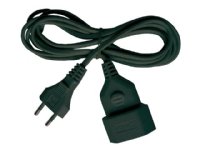 brennenstuhl H03VVH2-F 2x0.75 - Strømforlengelseskabel - IEC 60906-1 (hunn) til Europlug (hann) - 5 m - flat - svart
