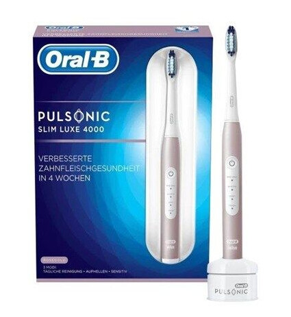 Oral-B Pulsonic Slim Luxe 4000 Elektrisk Tannbørste med Sonisk Teknikk Platina Oral-B Pulsonic Slim Luxe 4000 Elektrisk Tannbørste med Sonisk Teknikk Platina