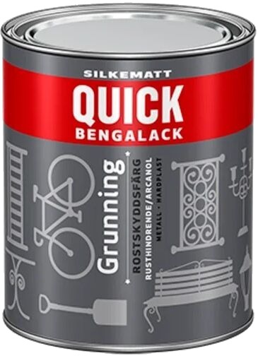 Quick Quick Bengalack Grunning 001 Hvit Silkematt  0.75l