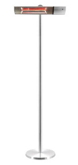 HORTUS Patio heater 500/1000/1500 W floor model remote control RGT Sølv HORTUS Patio heater 500/1000/1500 W floor model remote control RGT Sølv