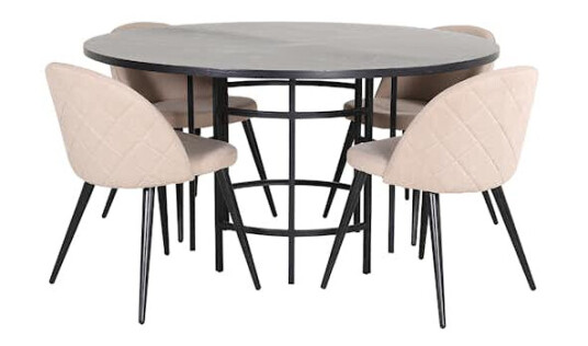 Spisegruppe furniture/fashion Copenhagen Ø140 cm med 4 Velvet Stoler Spisegruppe furniture/fashion Copenhagen Ø140 cm med 4 Velvet Stoler