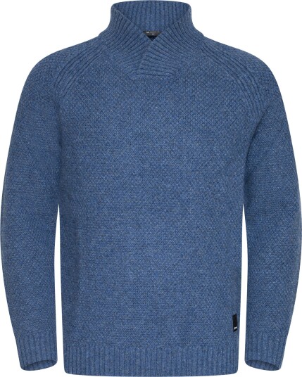 Urberg Moss Knit Sweater Men Blue Melange L