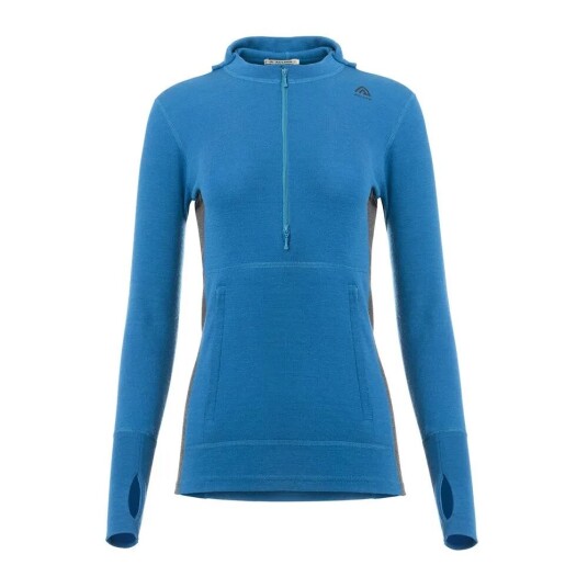 Aclima Warmwool Hoodsweater W/zip W's Corsair / Marengo XL Aclima Warmwool Hoodsweater W/zip W's Corsair / Marengo XL