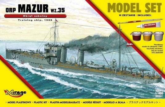 Mirage Hobby Mazur Skoleskip Modellbyggesett 1:400