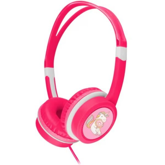 Hodetelefoner for barn med desibelbegrenser Rosa