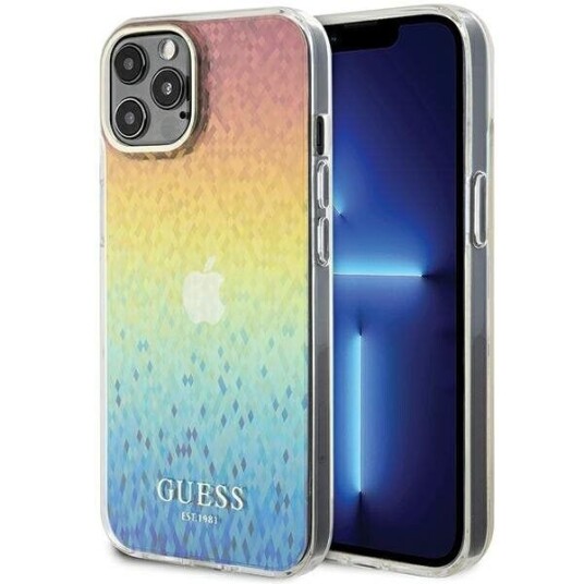 Guess Mobildeksel iML Fasettert Speil Disco Rainbow for iPhone 12/12 Pro