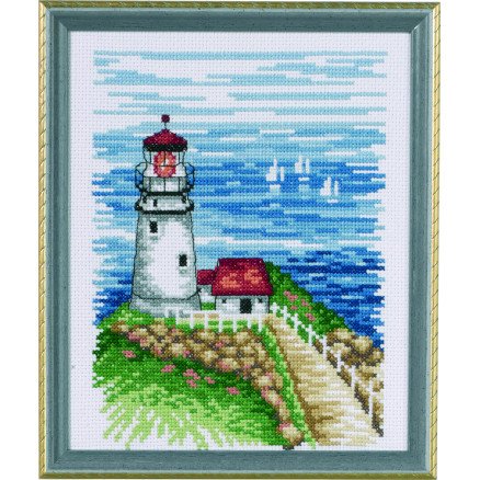 Permin Broderisett Fyrtårn 17x21cm