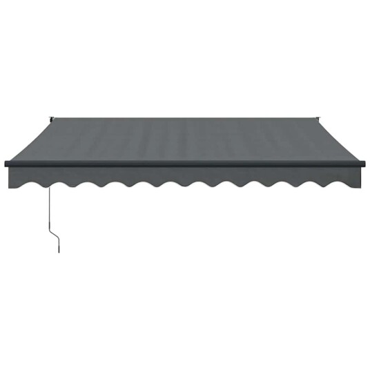 vidaXL Uttrekkbar markise antrasitt 3,5x2,5 m stoff og aluminium