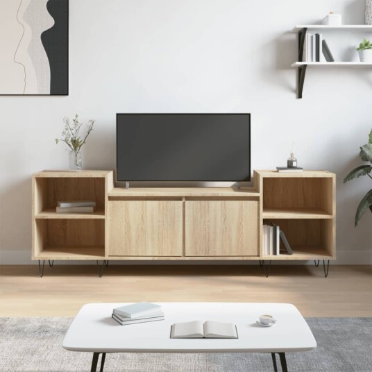 vidaXL TV-benk sonoma eik 160x35x55 cm konstruert tre 8721012113824
