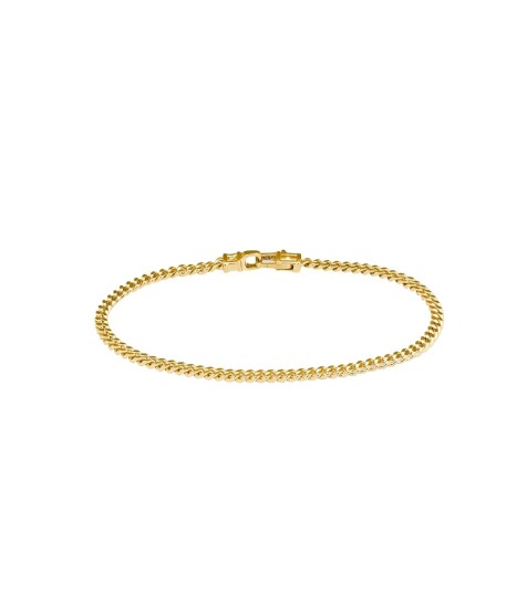 Tom Wood Jewellery Curb Bracelet M Armbånd Gull  male 8,3 inch